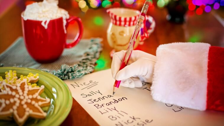 Lista készítése a karácsonyi bevásárláshoz